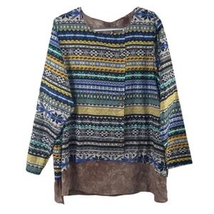 Jimmy Yoo Satin Striped Tunic Top